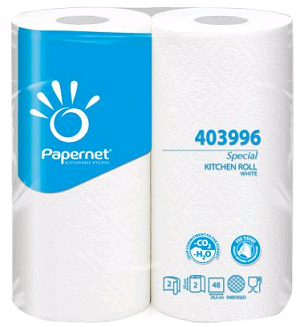 Keukenrol Papernet Special 2 laags wit cellulose