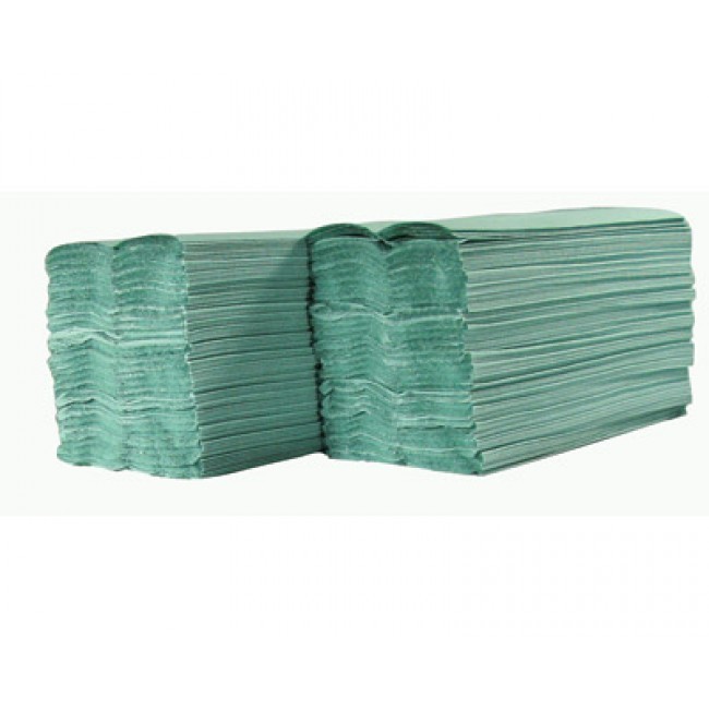 Handdoek Papernet 406344 Special groen z/z vouw 2lgs 24x23c*