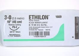 Ethilon II usp3/0 45cm FS-1 zwart 663H