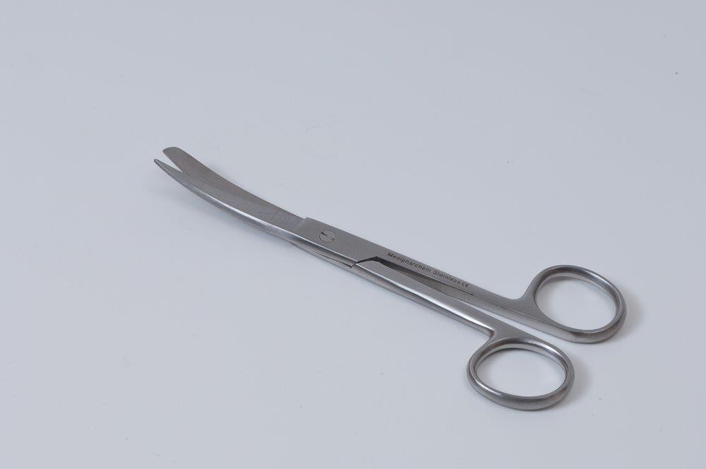 Chirurgische schaar sp/st Medipharchem 14 cm gebogen
