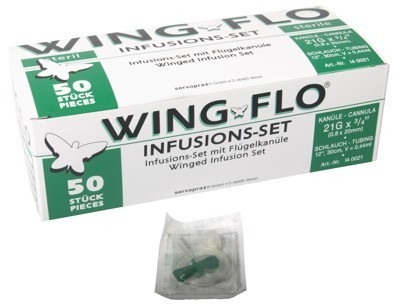 Vlindernaald Wing-Flo 21G groen 0,8 x 19 mm