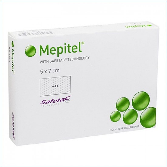 Silicone verband Mepitel one adh. 6x7cm -s-